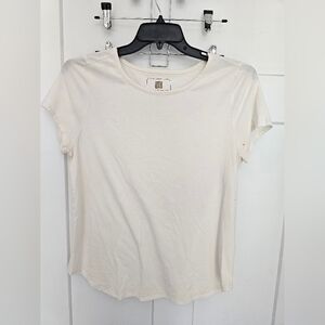 Cable & Gauge Cloud T Cream Short Sleeve Tee Shirt Size XL Soft Basic